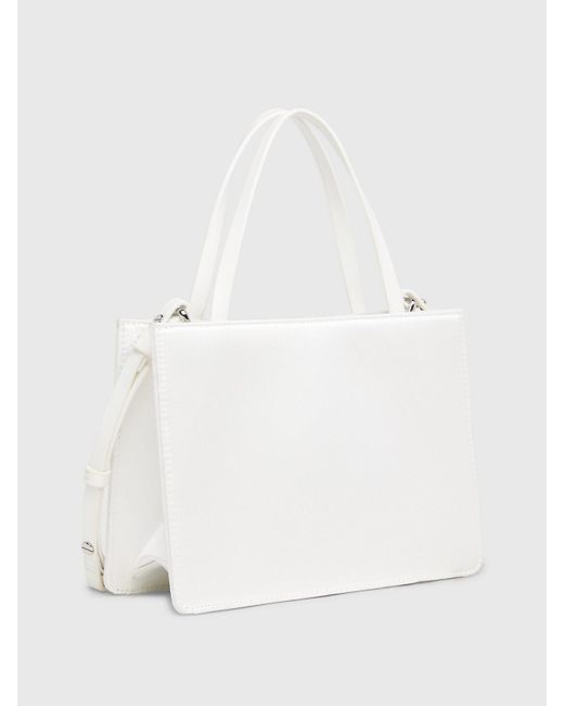 Calvin Klein White Satin Handbag