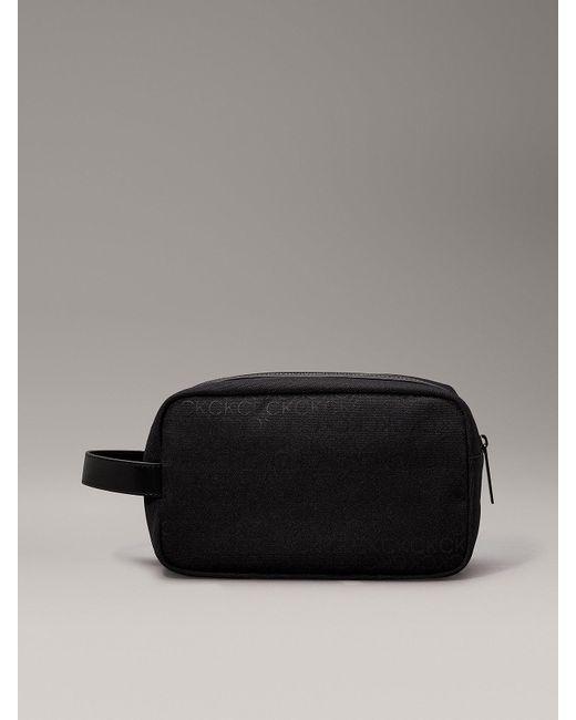 Calvin Klein Black Logo Wash Bag for men