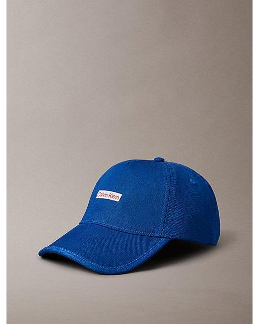 Calvin Klein Blue Denim Adjustable Logo Cap for men