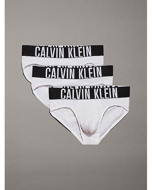 Pack de 3 slips - Intense Power Calvin Klein de hombre de color Gray