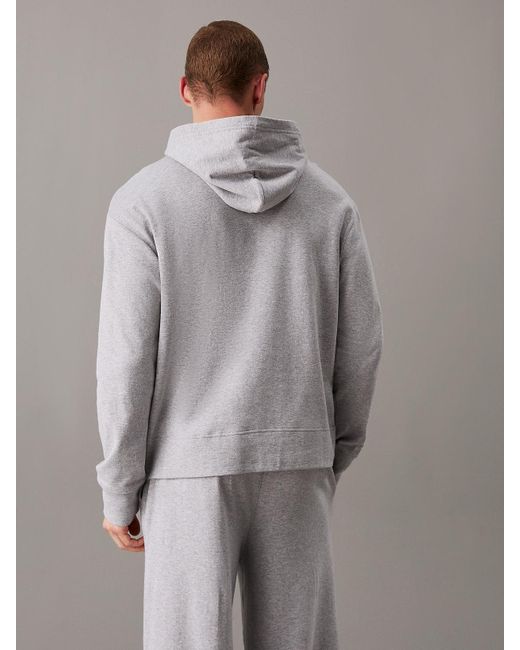 Calvin Klein Lounge Hoodie in Grey for Men Lyst UK