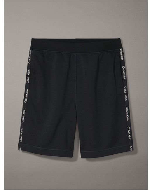 Calvin Klein Black Logo Tape Knit Shorts for men