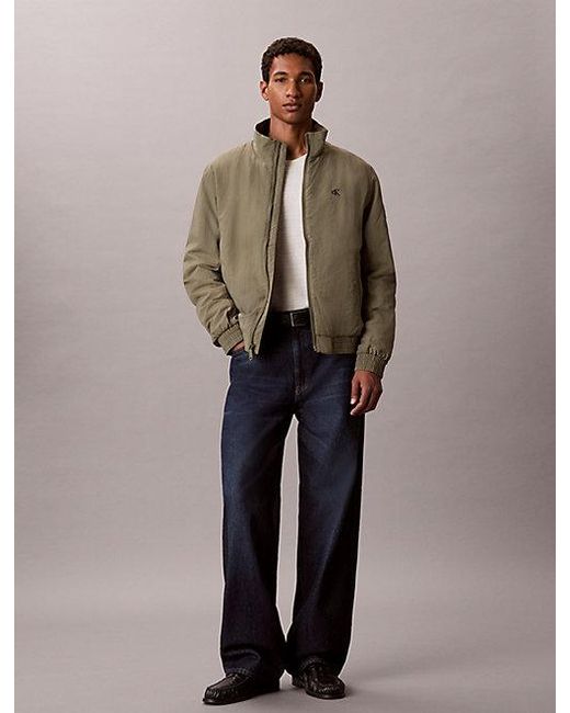 Calvin Klein Natural Jeans Padded Nylon Zip Up Jacket for men