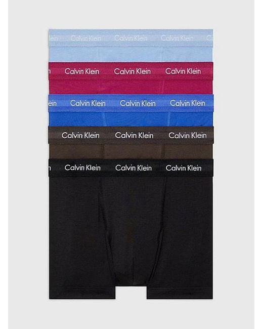 Calvin Klein 5er-Pack Shorts - Cotton Stretch in Blue für Herren