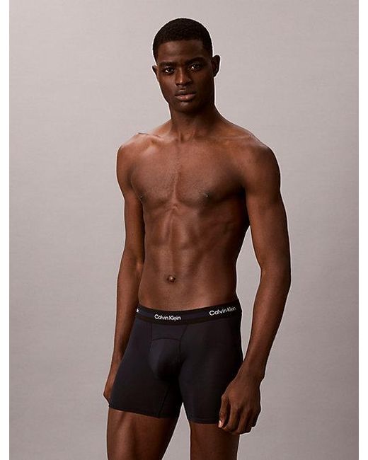 Calvin Klein Blue 3 Pack Boxer Briefs Icon Active Mesh for men