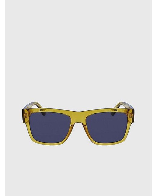Calvin Klein Blue Jeans Rectangle Sunglasses for men