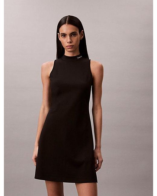 Calvin Klein Brown Dress With Lupe Neck
