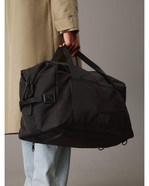 Calvin Klein Gray Convertible Weekend Bag for men