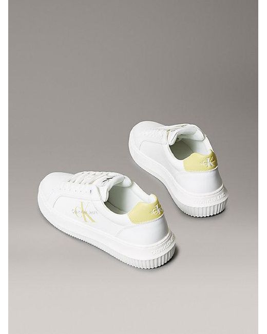 Calvin Klein Leren Sneakers in het Metallic