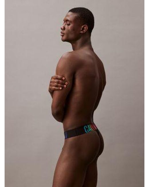 Tanga - Intense Power Pride Calvin Klein de hombre de color Brown