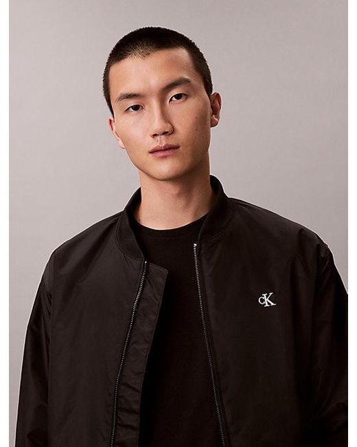 Calvin Klein Nylon Bomberjack in het Black voor heren