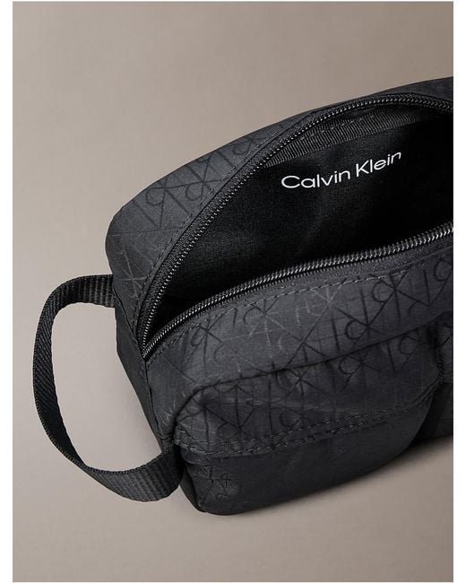 Calvin Klein Gray Utility Emblem Dopp Kit for men