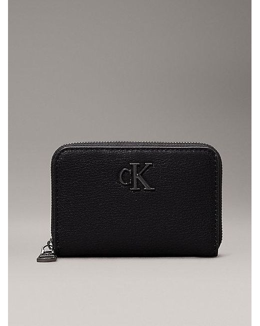 Calvin Klein Rfid-portemonnee Met Rits Rondom in het Black