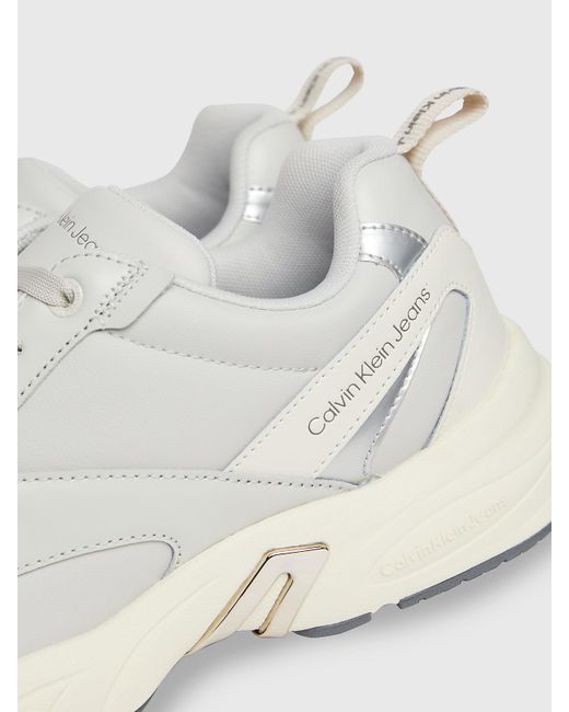 Calvin Klein Natural Leather Trainers for men