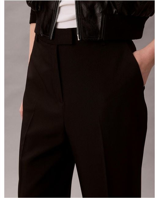 Calvin Klein Black Tailored Flared Pants