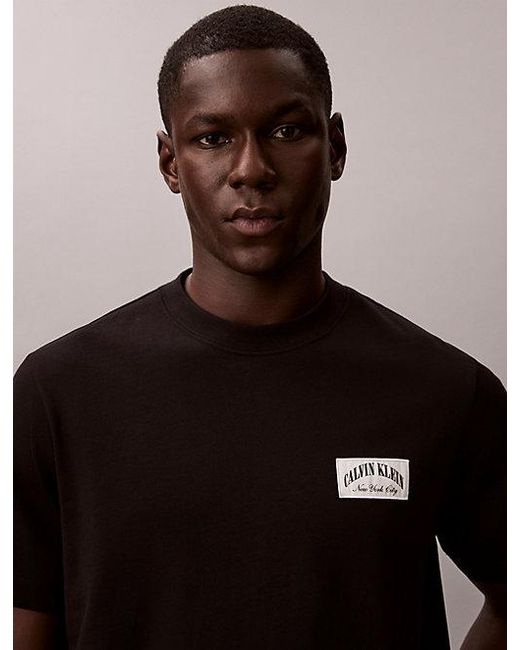 Calvin Klein Black Jeans Varsity Badge T-Shirt for men