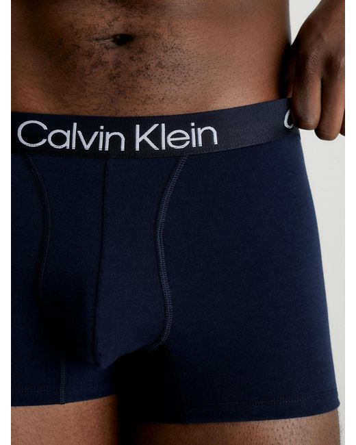 Calvin Klein 3 Pack Trunks - Modern Structure in Blue for Men | Lyst UK