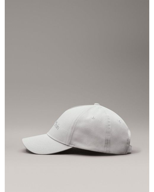 Calvin Klein White Twill Cap for men