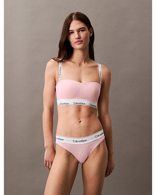 Calvin Klein Bandeau Bralette in het Brown