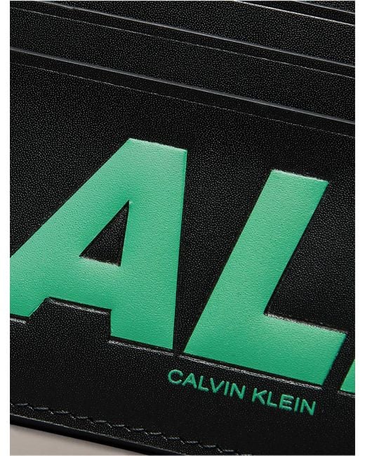 Calvin Klein Green Bold Graphic Bifold Wallet for men