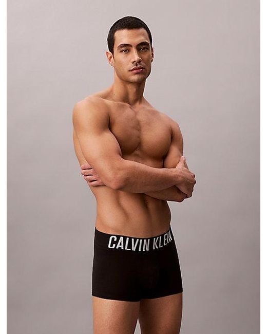 Calvin Klein Gray 3 Pack Trunks Intense Power Cotton for men