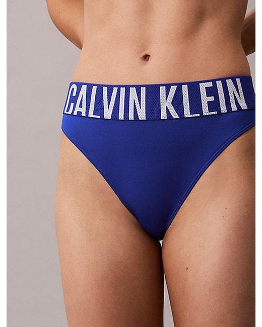 Calvin Klein Slip Met Hoge Taille in het Blue