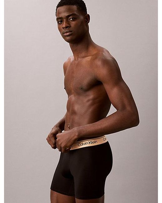 Calvin Klein Black 3 Pack Boxer Briefs for men