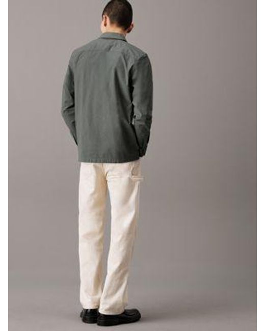 Calvin Klein Lässige Utility-Hemdjacke in Gray für Herren