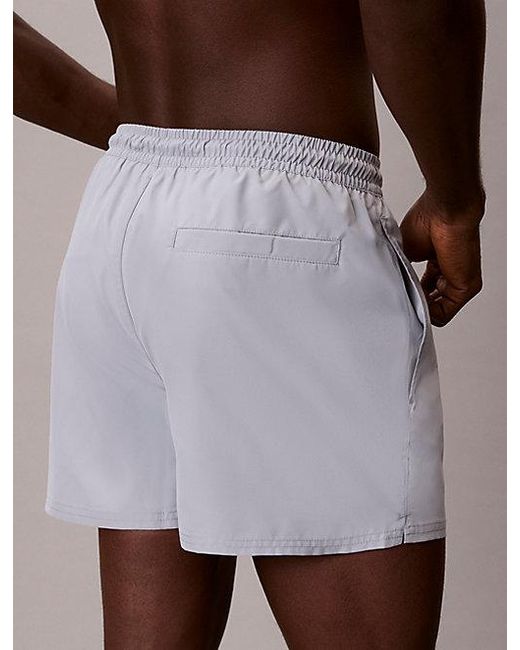 Calvin Klein Brown Short Drawstring Swim Shorts Ck Monogram for men