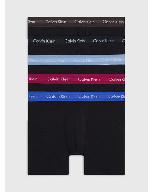 Calvin Klein Black 5 Pack Boxer Briefs - Cotton Stretch for men