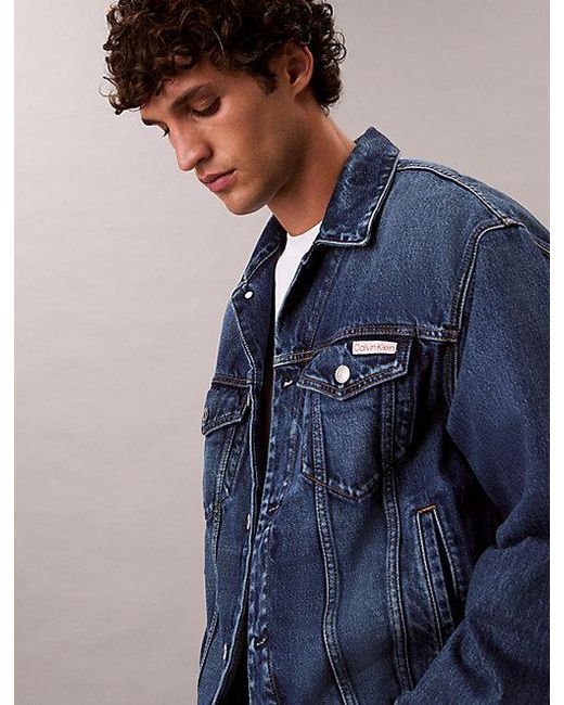 Calvin Klein Blue Jeans 90S Denim Trucker Jacket for men