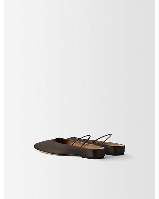 Calvin Klein White Kate Silk Satin Ballerina Flat