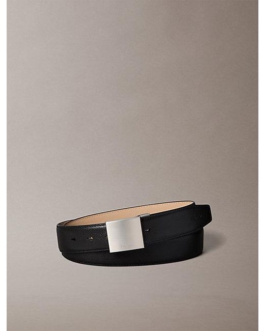 Calvin Klein Multicolor Pebbled Leather Plaque Buckle Belt for men