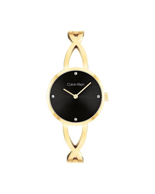 Calvin Klein Black Plated Steel Bracelet Watch