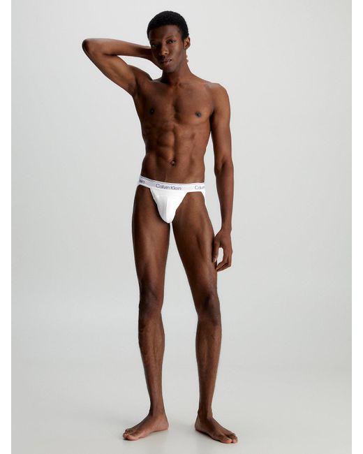 Calvin Klein White Jock Strap - Athletic Cotton for men