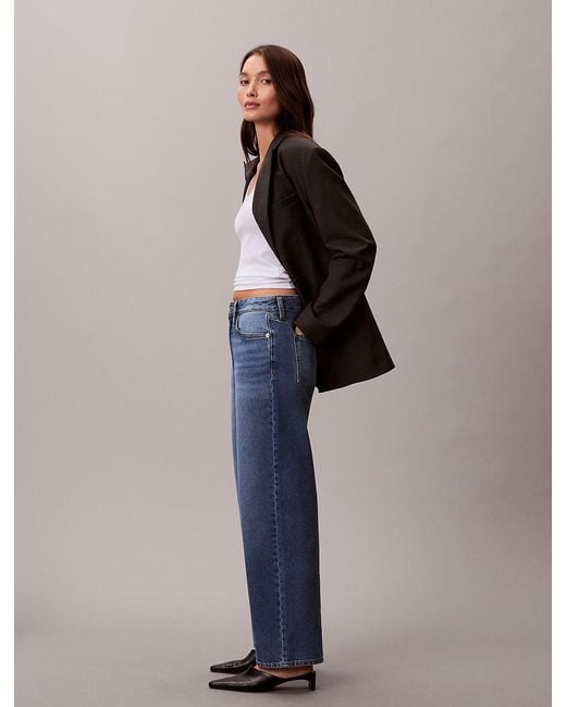 Jeans Barrel Leg di Calvin Klein in Blue
