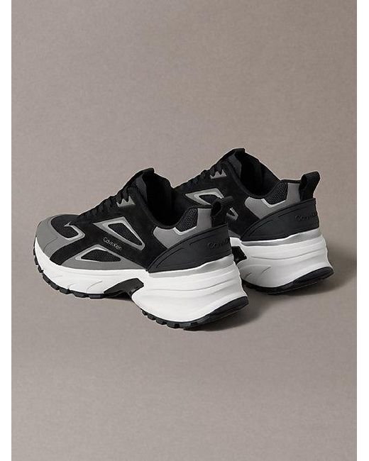 Calvin Klein Metallic Knit Mesh Runner Trainers for men