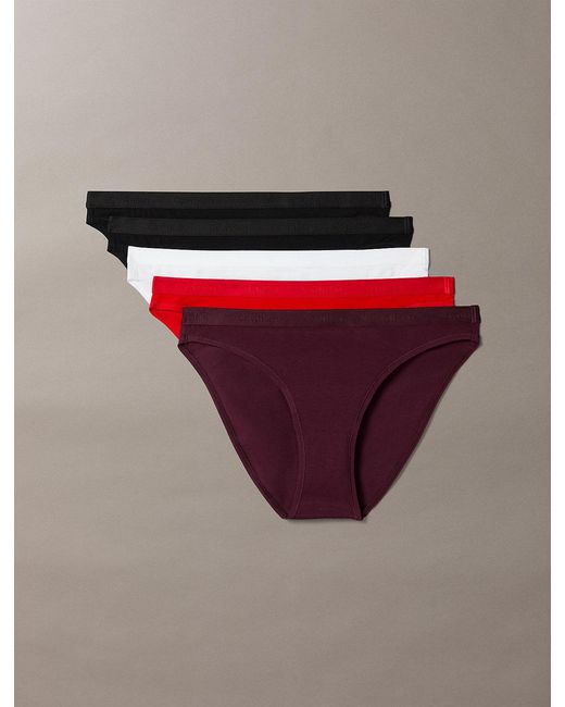 Calvin Klein Red 5 Pack Bikini Briefs
