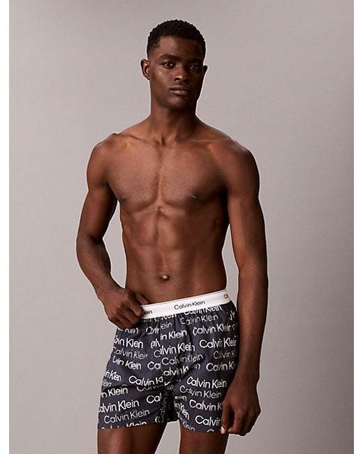 Calvin Klein Brown Boxers Cotton Poplin for men