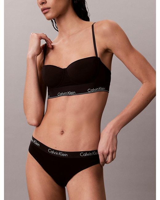 Calvin Klein Black Ultralight Longline Balconette Bra