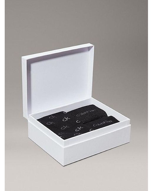 Calvin Klein Cadeauset 3 Pack Metallic Crew Sokken in het Black