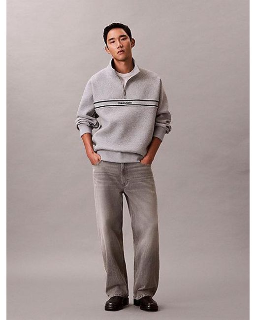 Calvin Klein Gray Jeans Barrel Fit Jeans for men