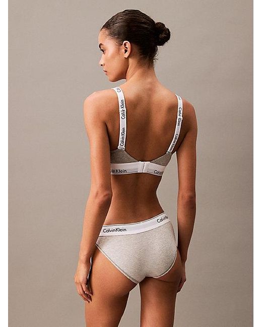 Calvin Klein Gray Bralette Modern Cotton
