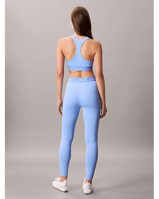 Calvin Klein Blue Sport Quick Dry Medium Impact Sports Bra