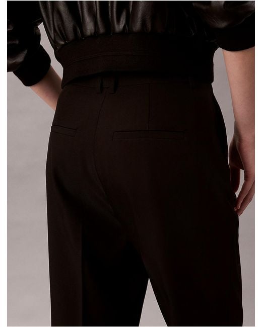 Calvin Klein Black Tailored Flared Pants