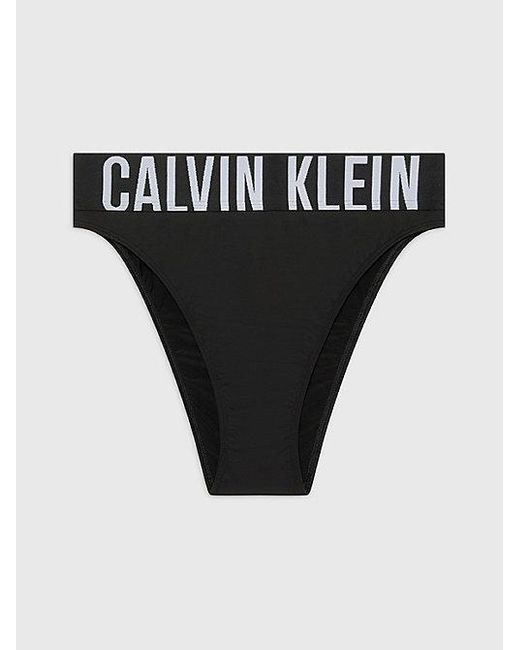 Calvin Klein Tangaslip Met Hoge Beenuitsnijding in het Black