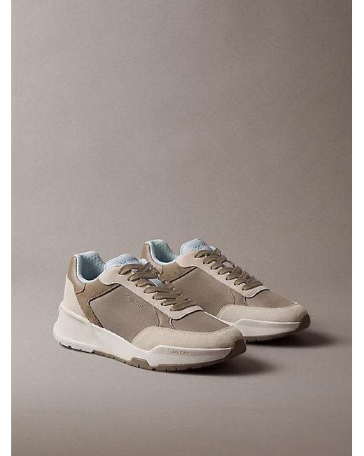 Calvin Klein Multicolor Suede Chunky Dad Trainers for men