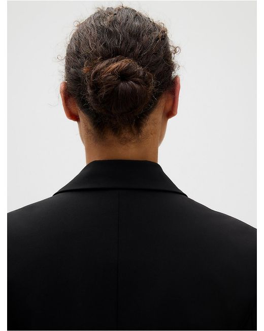 Calvin Klein Black Refined Stretch Cinched Blazer