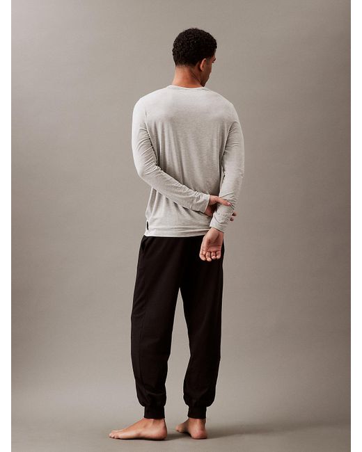 Haut de pyjama à manches longues - Ultra Soft Modern Calvin Klein pour homme en coloris White