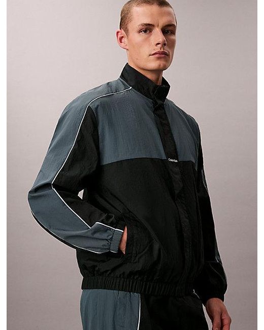 Calvin Klein Multicolor Sport Water Resistant Travel Windbreaker for men